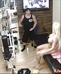 working out those cocks gym style
